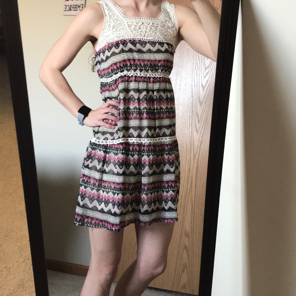 🛍️ Ultra Pink Chevron Design Dress